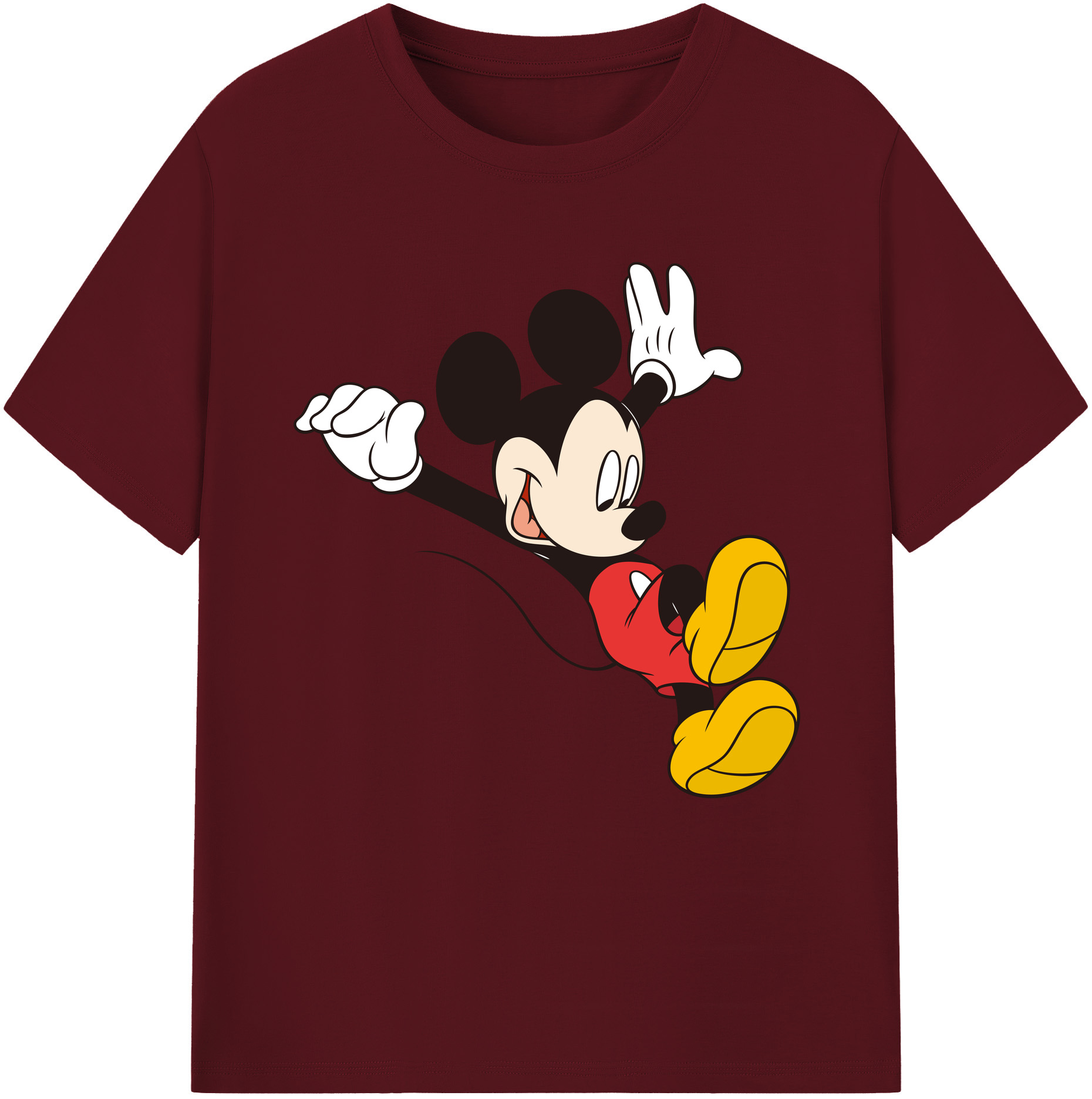（画像用） ミッキーマウス Mickey Mouse 綿100％半袖Tシャツ（フロントプリント）